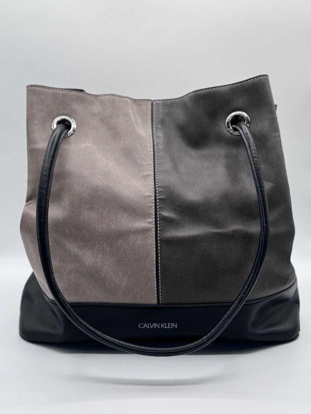 Calvin Klein Elaine Large Shoulder Bag Purse Magnetic Closure Everyday Work